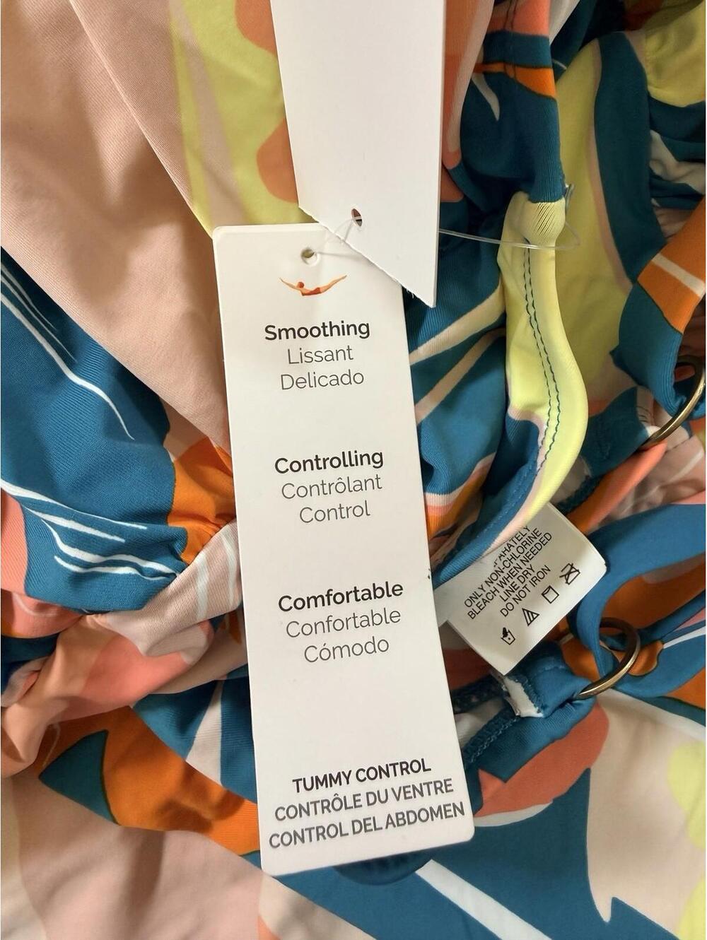 Jantzen One Piece Swimsuit Paradise Palms Tropical Floral Size 24W - Picture 8 of 9